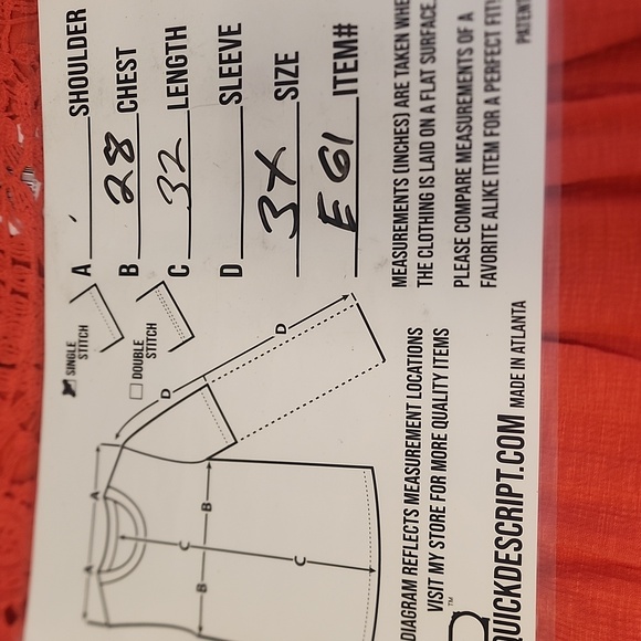 3X NWT Tread & Clover coral Sleavless top.      E61 - Picture 8 of 8